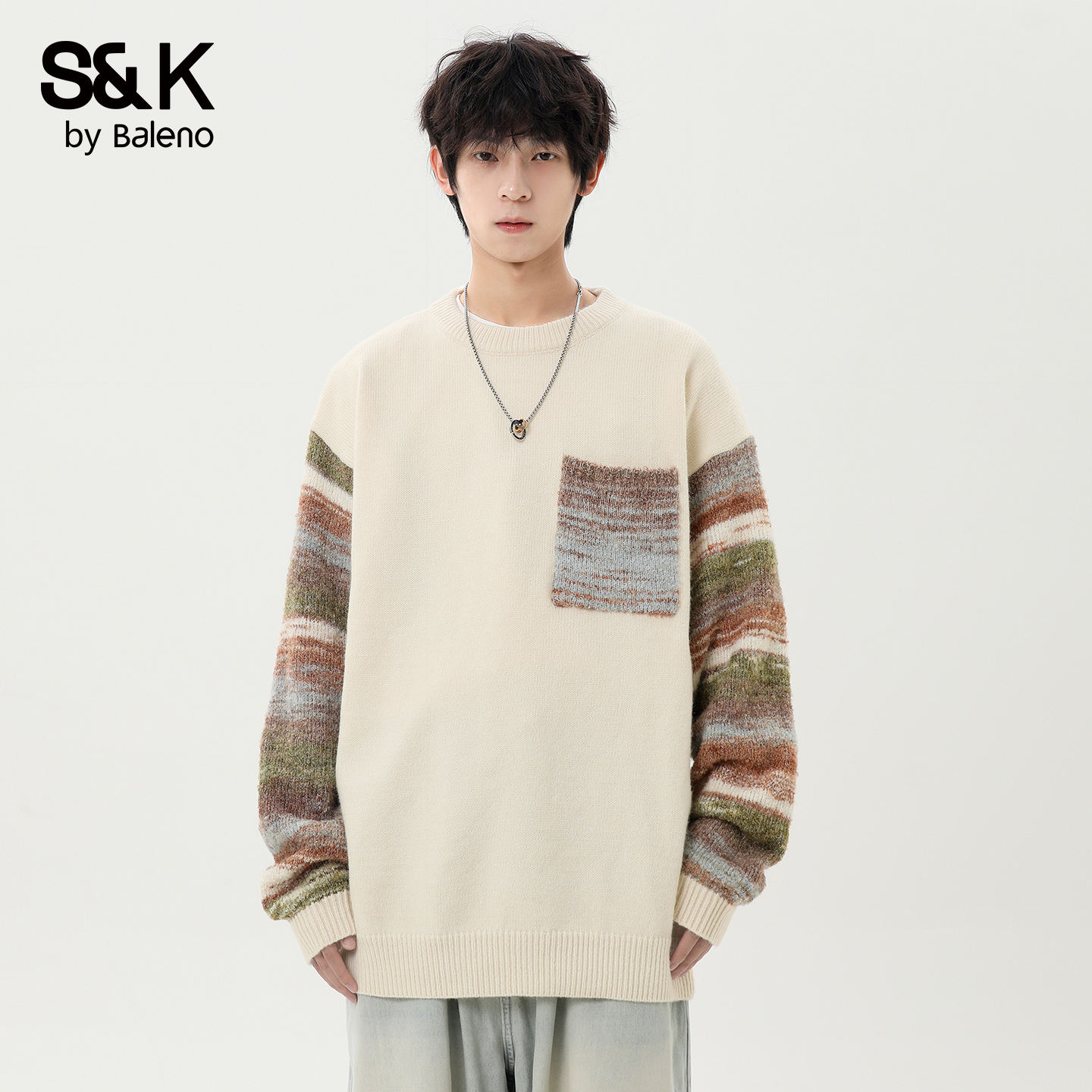 班尼路SK圆领毛衣男士秋冬季新款