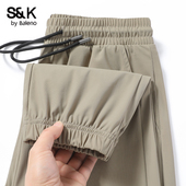 速干运动裤 班尼路S&K系列冰丝裤 男A 轻薄透气束脚裤 男士 子男款 夏季