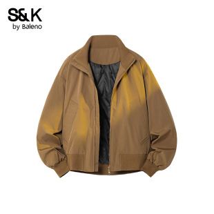 短款 穿搭美式 羽绒服外套棒球服YS 冬季 班尼路SK立领飞行员夹克男装