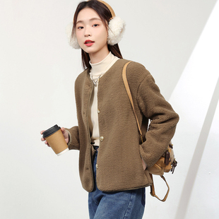 开衫 新款 上衣H 外套女小个子小香风2025秋冬季 班尼路SkK摇粒绒短款