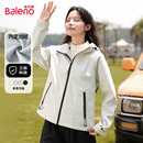 班尼路加绒加厚夹克女2025秋冬季 防风防水小个子登山服外套H 新款