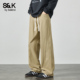 复古阔腿长裤 班尼路SK纯棉休闲裤 新款 宽松直筒美式 男士 2025秋季