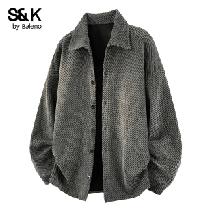 班尼路S&K系列美式 复古翻领夹克男2026春夏宽松休闲高级感外套YS