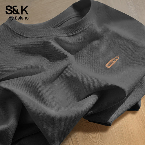 班尼路S&K纯棉t恤男宽松百搭复古