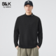 班尼路SK美式 T恤YS 2026半高领刺绣长袖 重磅套头打底衫 男春秋新款