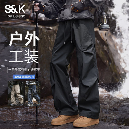 班尼路SK男户外机能多口袋工装裤