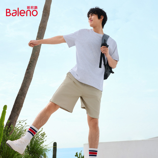 短裤 运动短袖 两件套休闲度假风男生痞帅潮A 男夏季 班尼路纯棉套装