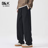 百搭运动裤 班尼路SK美式 男YS 春季 新款 休闲裤 男松紧腰宽松阔腿长裤