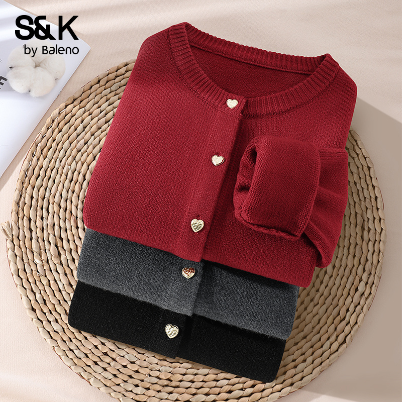 班尼路小香风毛衣外套女针织衫