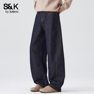 百搭休闲裤 班尼路SK牛仔裤 宽松直筒复古美式 新款 子男MS 男2025秋季