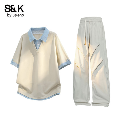班尼路SK男夏季假两件休闲两件套