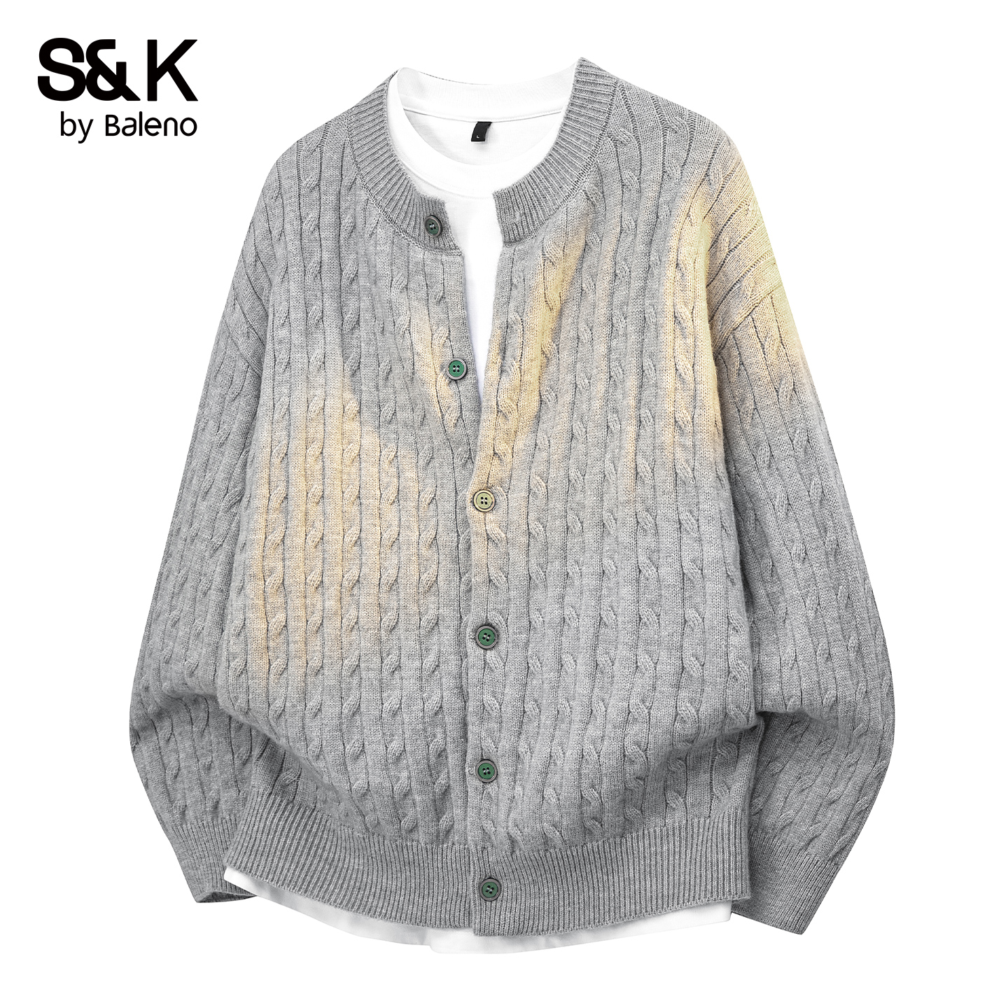 班尼路SK高级感开衫毛衣外套男士