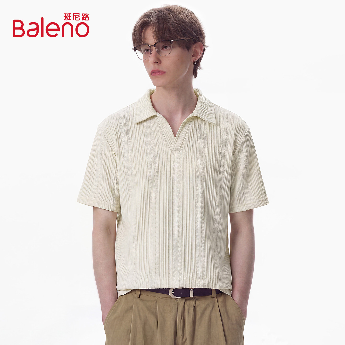 班尼路夏季宽松短袖polo衫男图片