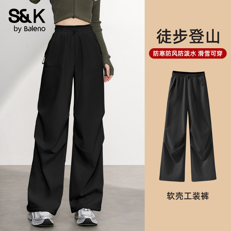 班尼路S&k系列黑色三防工装裤