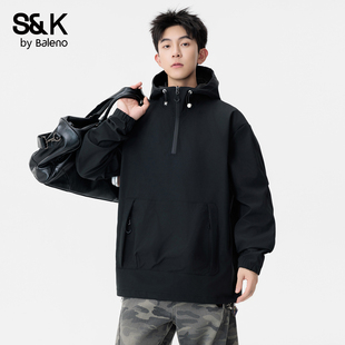 百搭宽松时尚 班尼路SK休闲风假两件连帽卫衣男士 时尚 款 上衣YS 春季