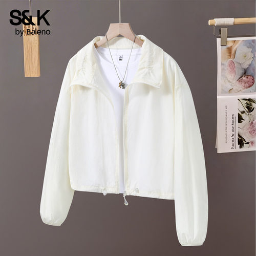 班尼路S&K杏色立领防晒服女夏