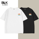 班尼路S&K系列纯棉短袖 t恤男夏多巴胺穿搭男生重磅正肩彩虹半袖