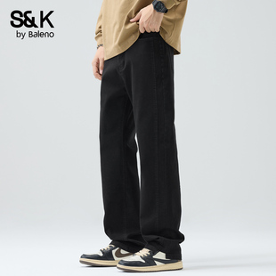 男士 宽松休闲百搭长裤 2025秋季 潮牌时尚 新款 班尼路SK直筒牛仔裤