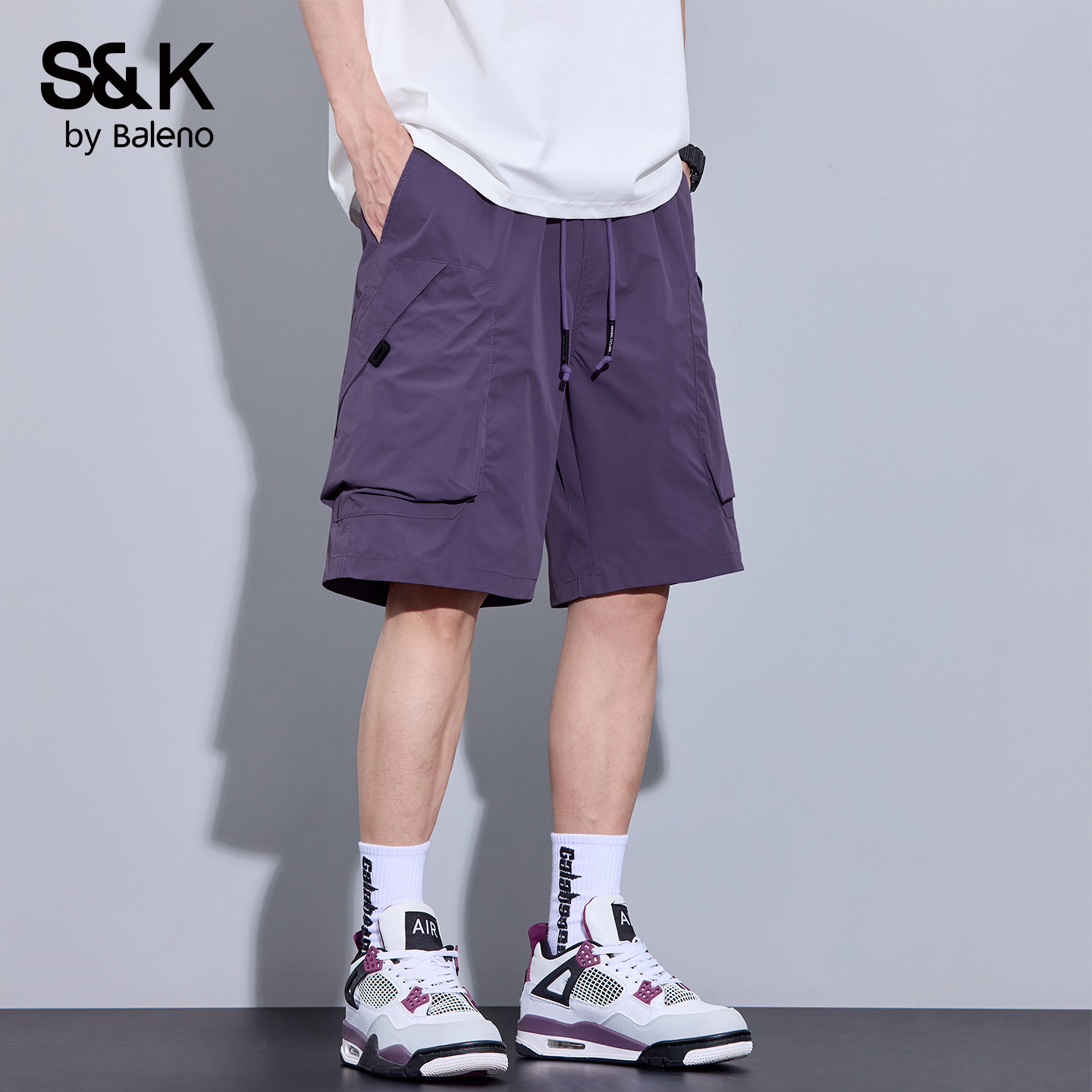 班尼路SK夏季款宽松运动冰丝短裤