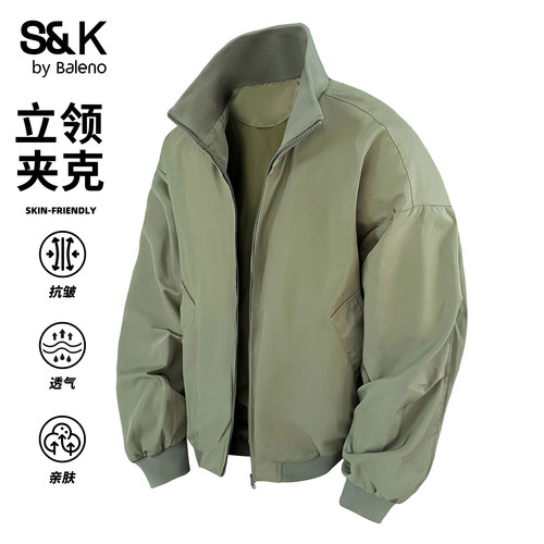 班尼路SK美式立领飞行员夹克男款
