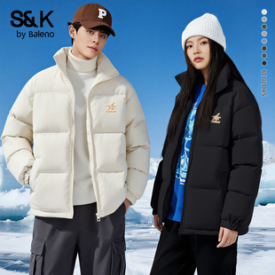 美式 棉衣冬季 休闲立领外套百搭防寒服A 面包服男款 班尼路S&K情侣装