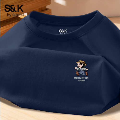 班尼路S&K系列重磅长袖t恤男