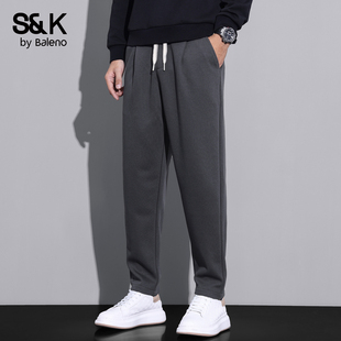 男士 男款 2025冬季 抽绳宽松束脚运动裤 新款 班尼路S&K系列休闲裤