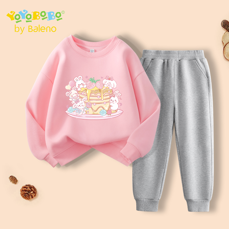 班尼路童装YBB系列女童套装超好看女孩春秋款卫衣2025年新款上衣P