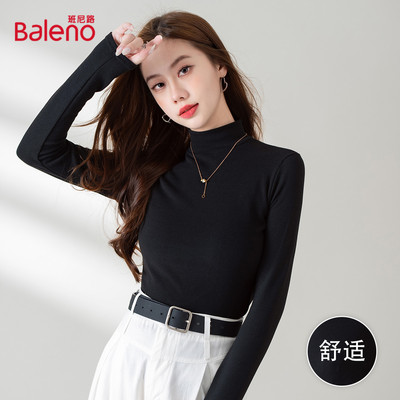 班尼路时尚半高领打底衫女