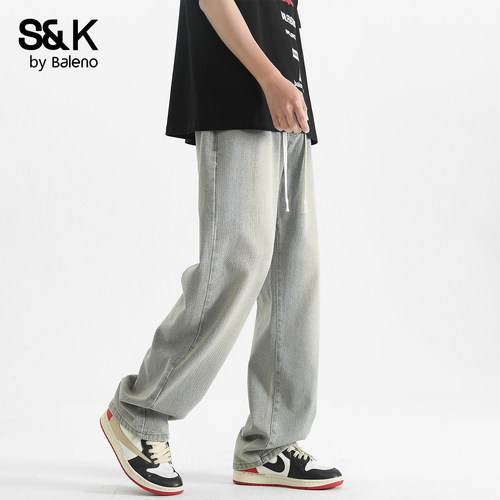 班尼路SK夏季美式牛仔裤男士