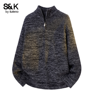 针织衫 班尼路SK半拉链毛衣男士 内搭打底宽松时尚 长袖 上衣服YS 春季