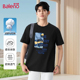 男t恤新款 重磅纯棉情侣装 上衣男女同款 班尼路短袖 星空半袖 男体恤A