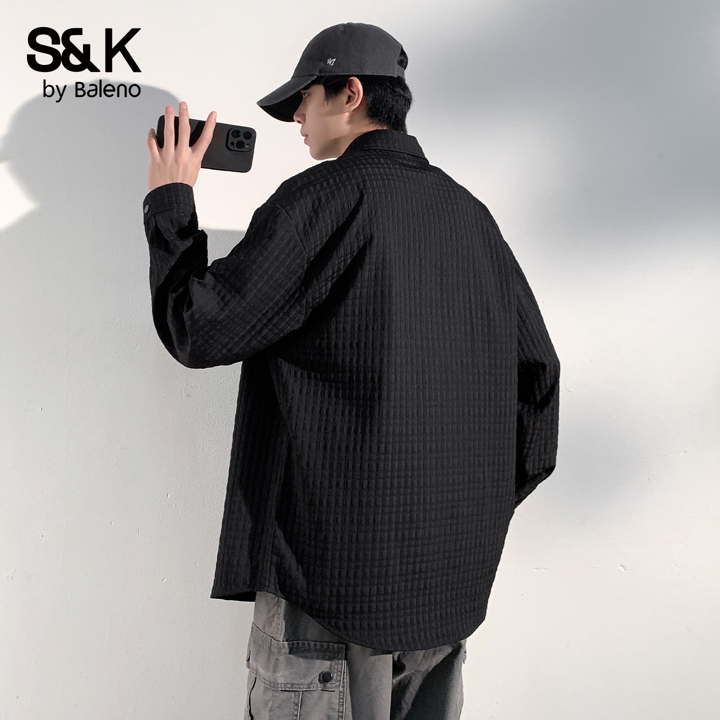 班尼路秋季新款宽松休闲长袖衬衫