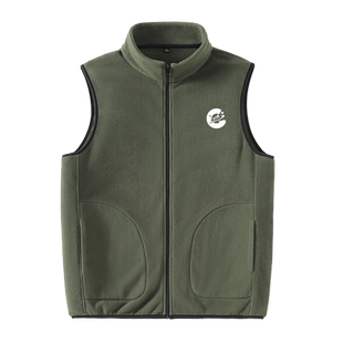 班尼路300g双面摇粒绒马甲男款秋季加绒无袖背心美式内搭立领马夹