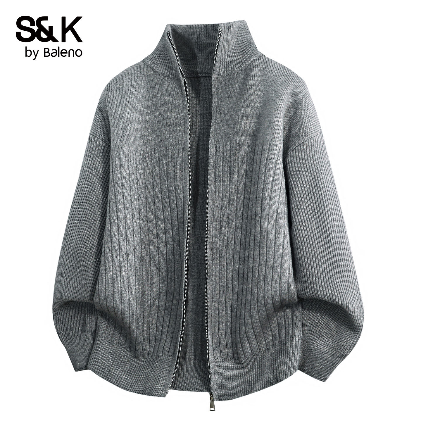 班尼路SK半高领开衫毛衣外套男士