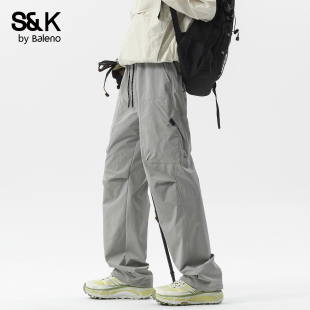 百搭宽松直筒冲锋裤 班尼路SK休闲裤 户外速干登山裤 新款 男MS 男秋季