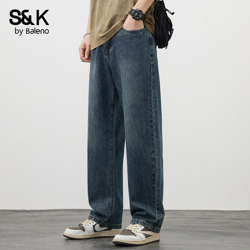 班尼路SK夏季直筒牛仔裤男士