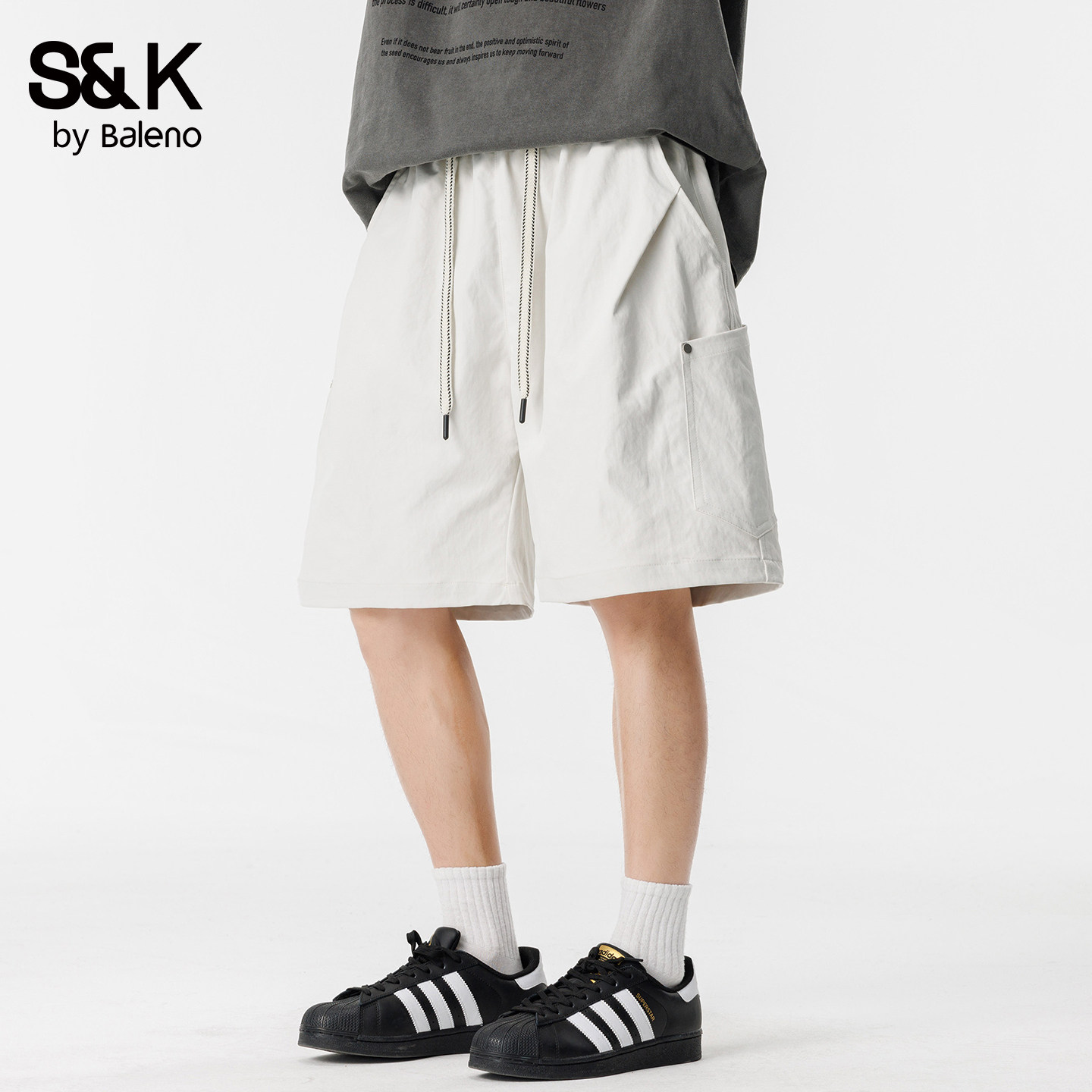 班尼路SK宽松休闲短裤男士夏季2026新款工装五分裤百搭户外运动YS