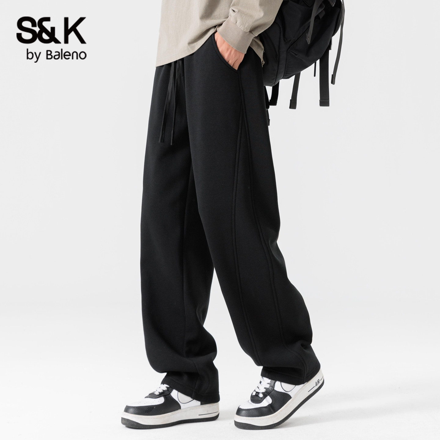 班尼路S&K奥粒绒弯刀裤男士冬季