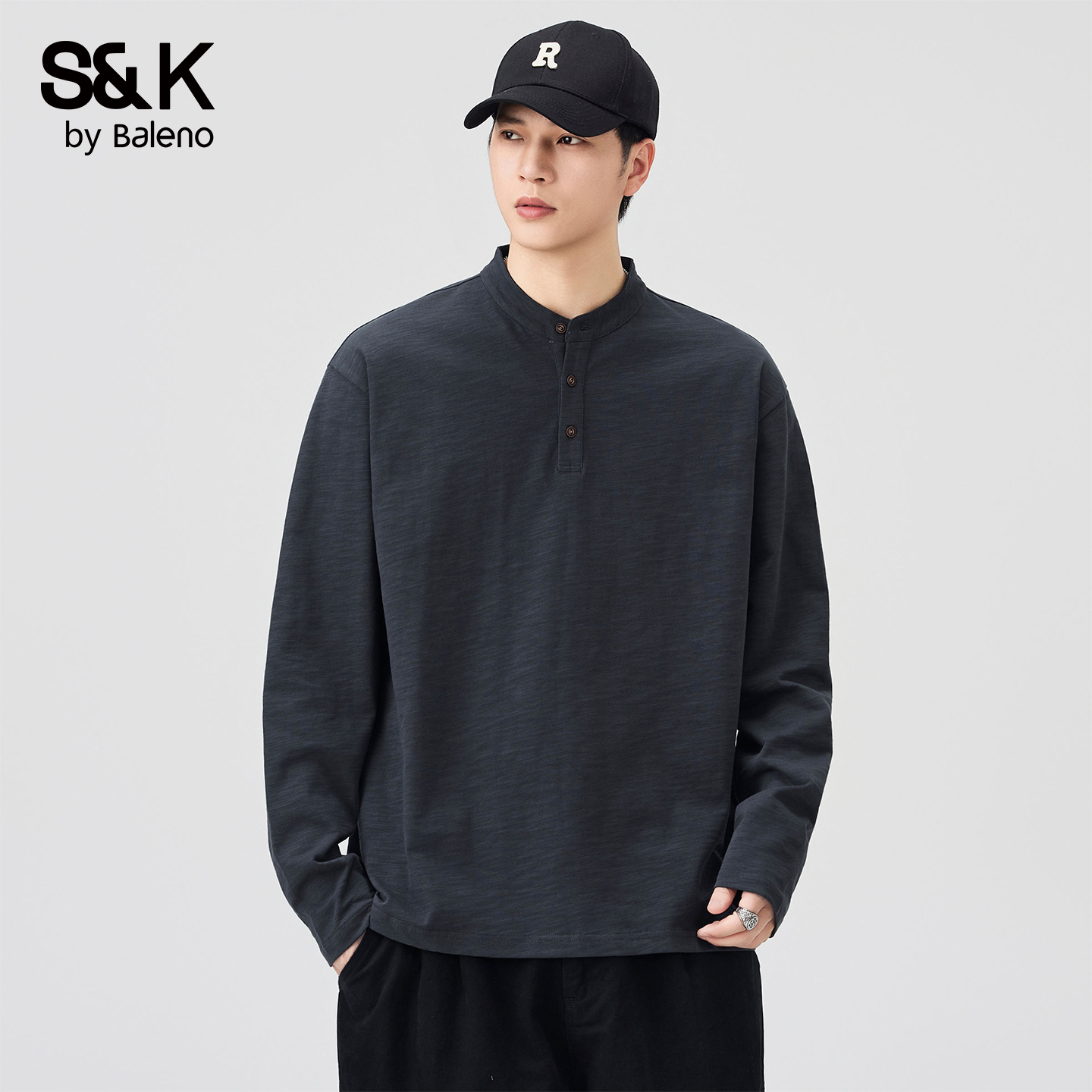 班尼路SK纯棉舒适长袖T恤男秋季