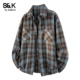 休闲百搭新款 班尼路SK格子长袖 翻领外套男YS 2025秋季 新款 衬衫 男款