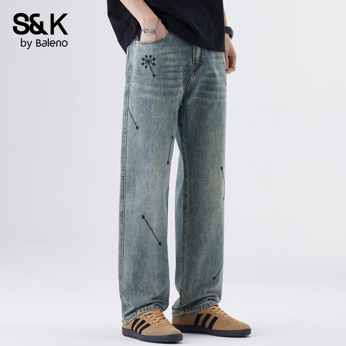 班尼路SK2026新款春夏男士牛仔裤