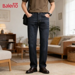 牛仔裤 男亲肤舒适男裤 夏季 商务百搭直筒牛仔裤 款 班尼路弹力男士