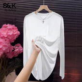 防晒罩衫 女2026夏季 新款 班尼路S&K白色薄款 松弛感微透空调衫 上衣H
