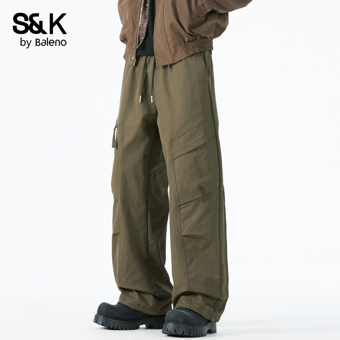 班尼路SK美式复古弯刀裤子男多口袋工装春秋宽松直筒休闲阔腿裤YS,男装,休闲裤,淘宝优惠券,粉丝福利购,淘宝优惠卷