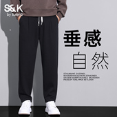 加绒宽松百搭束脚长裤 班尼路S&K系列运动通勤风休闲裤 男冬季 男YS