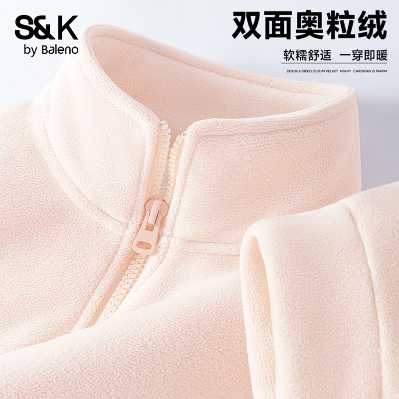 班尼路S&K系列奥粒绒修身加绒外套女2025秋冬爆款冲锋衣内胆卫衣N