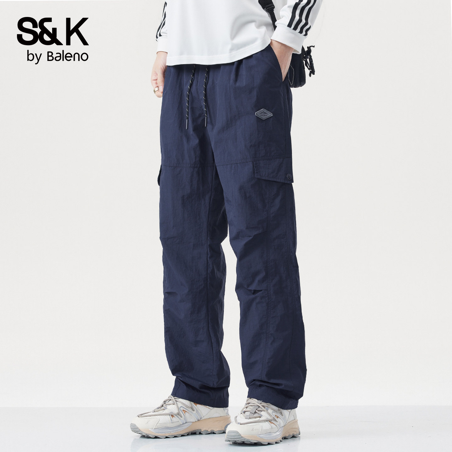 班尼路SK休闲裤男士2025秋冬厚款直筒宽松运动裤百搭潮牌裤子男YS,男装,休闲裤,淘宝优惠券,粉丝福利购,淘宝优惠卷