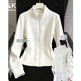 班尼路S&K系列立领双面绒修身外套女款秋冬新款收腰显瘦保暖上衣N