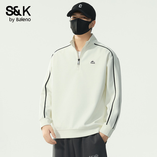 班尼路SK立领半拉链卫衣男士高端男装上衣2026春季新款长袖上衣YS